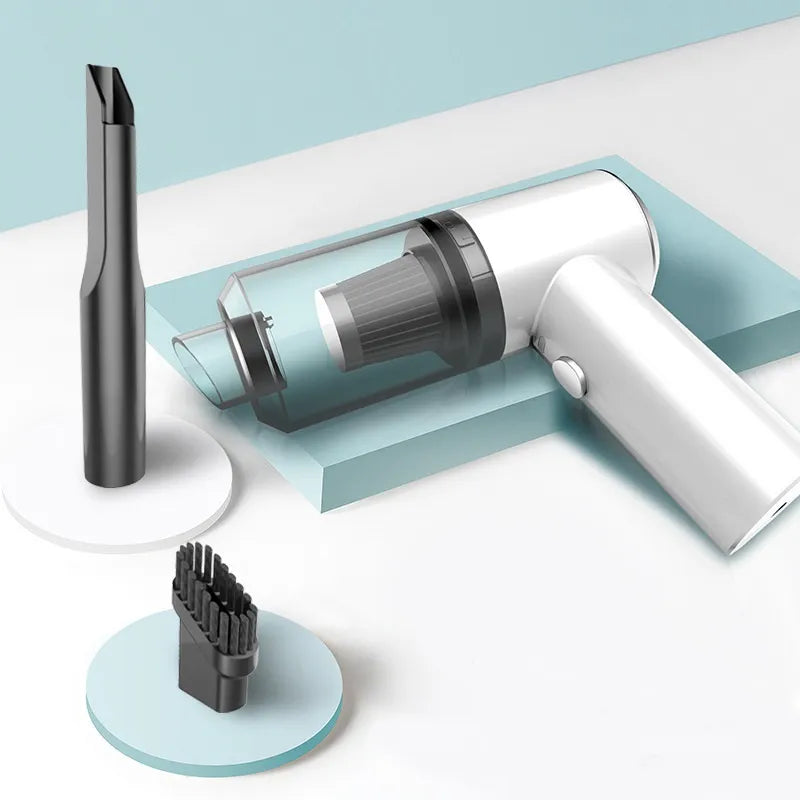 White High-power Wireless Car Vacuum Cleaner